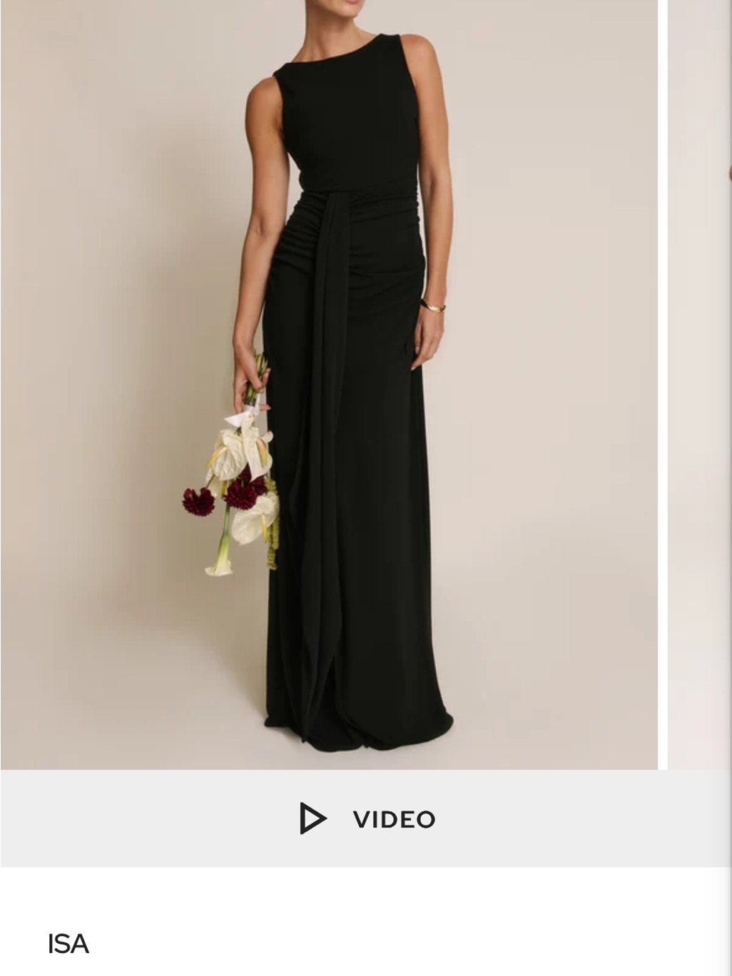 Women's Black Sleeveless Split-Front Evening Dress — image 5 of 8